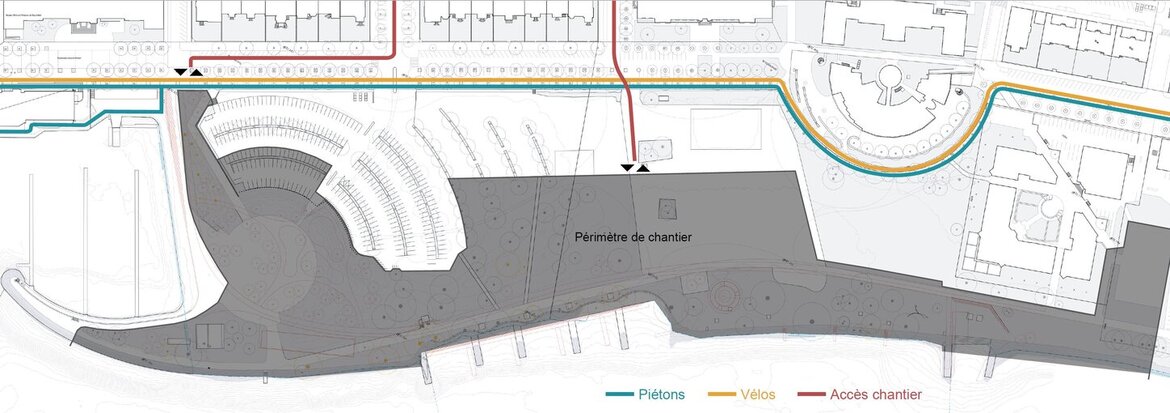 Le périmètre du chantier dès octobre 2024