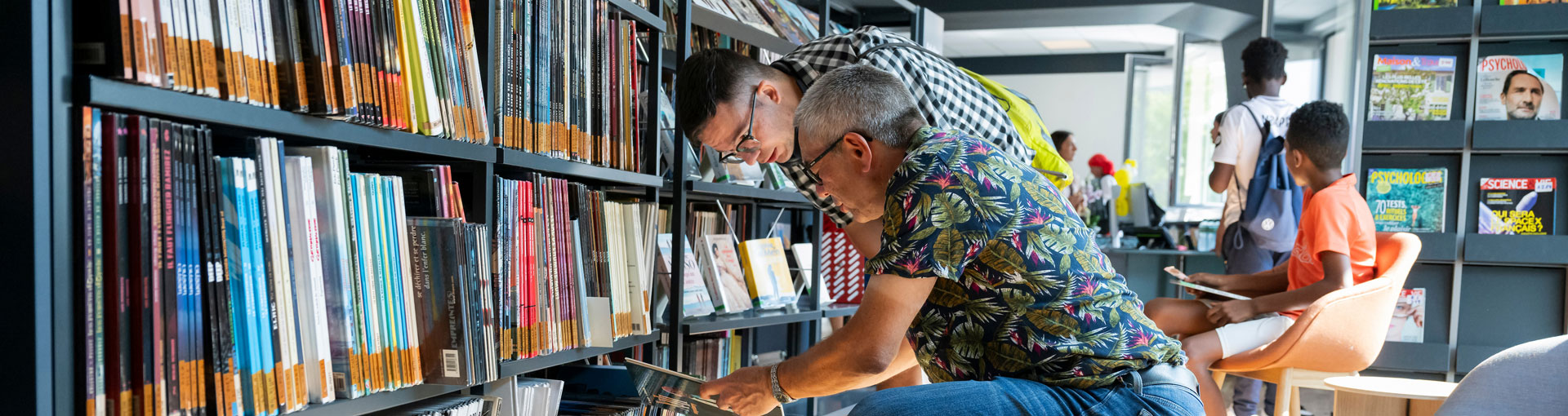 L'intérieur de la nouvelle bibliothèque de Peseux