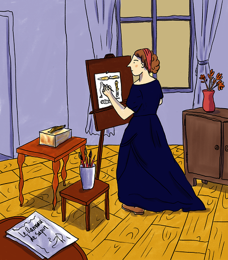 Marie Favre-Guillarmod 1824-1871. Dessin Agathe Borin